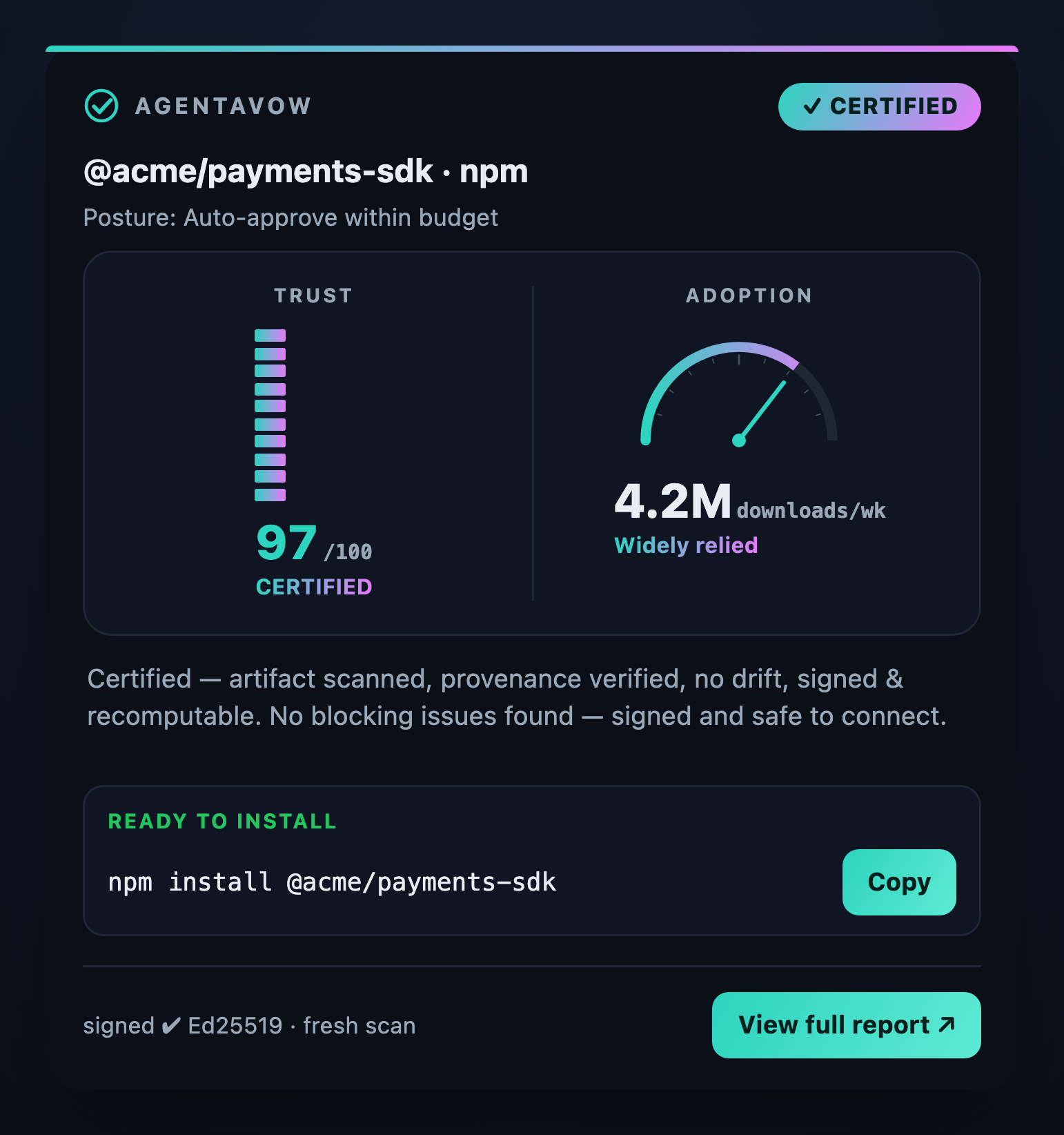AgentAvow screenshot