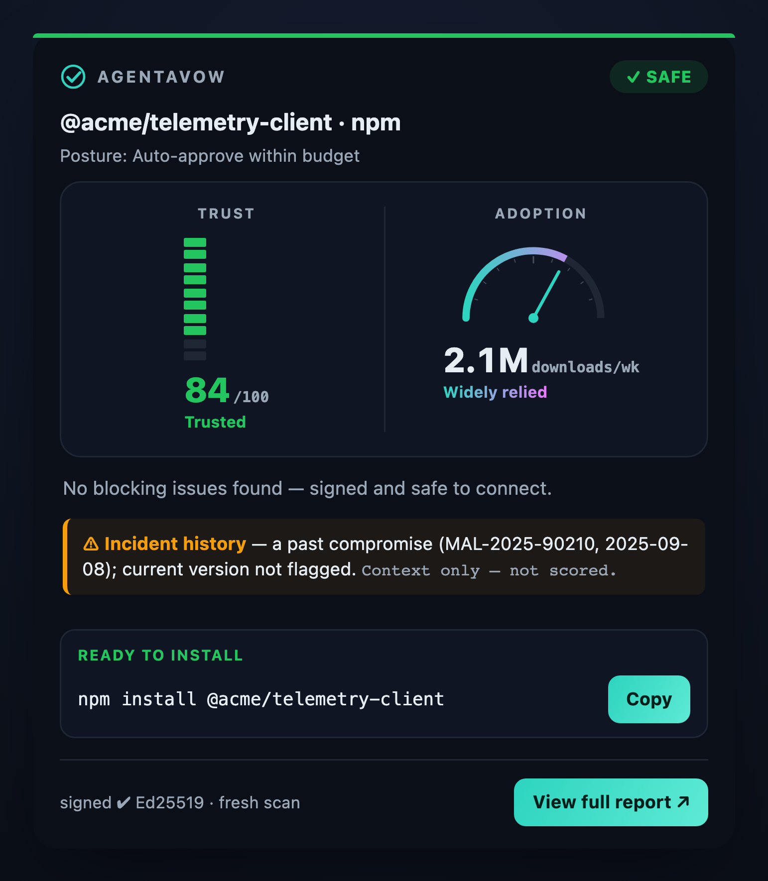 AgentAvow screenshot
